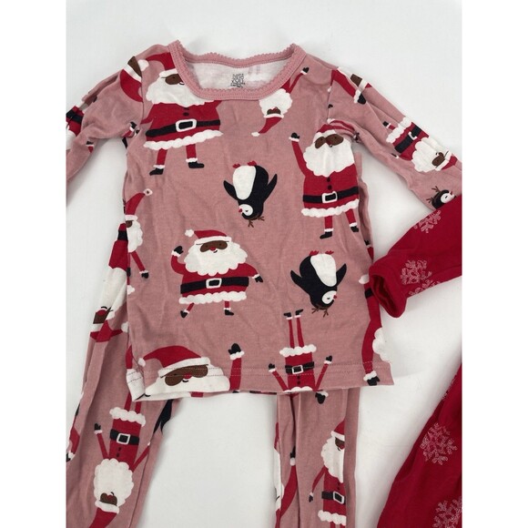 Family Christmas Black Santa Two-Piece Top & Bottom Pajama Sets Carters 18 Mos - Picture 3 of 11
